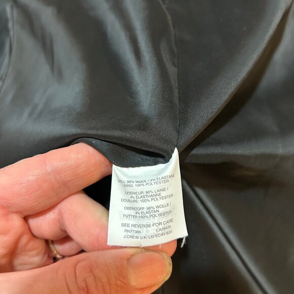 J. Crew Parke Blazer in Italian Bi-Stretch Wool Black, Sz 8 - Picture 8 of 11